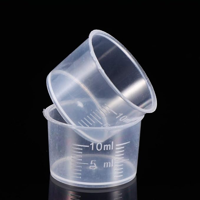 TOYANDONA Disposable Measuring Cup Set Pack of 100 Clear Plastic Measuring Cup by TOYANDONA