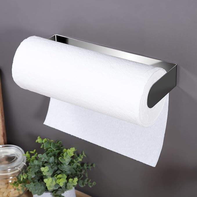 ZUNTO Adhesive Paper Towel Holder, Under Cabinet Paper Towel Rack - Image 3