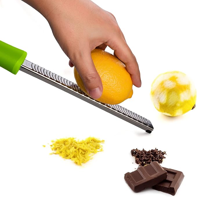 8-Inch Lemon Zester & Cheese Grater 18/8 Stainless Steel Citrus Zester - Image 7