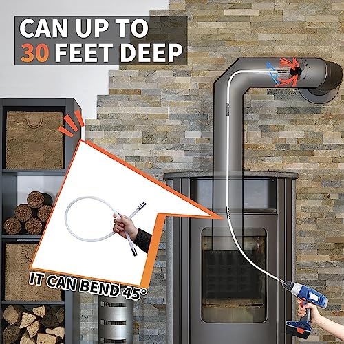Sealegend 30FT Chimney Sweep Kit with 9 Rods