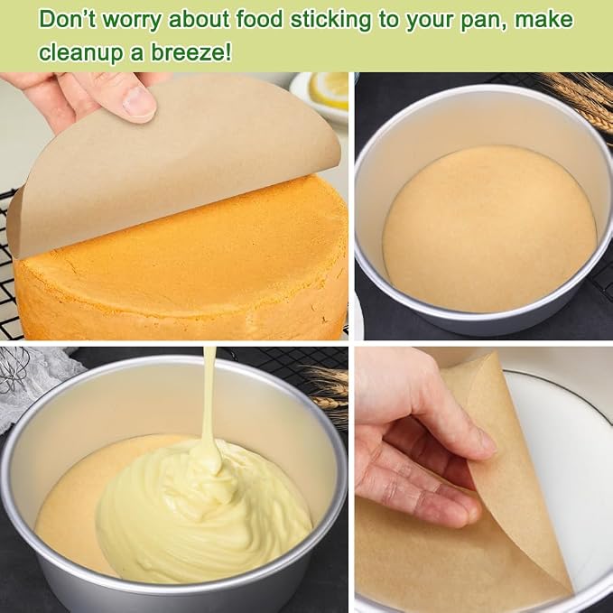 BOYAN Parchment Paper Rounds, Non Stick 8 Inch Parchment Paper Sheet - Image 4