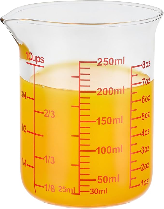 Ackers Glass Measuring Cup 1 Cup, 8oz Borosilicate Liquid Measuring Cup - Image 9