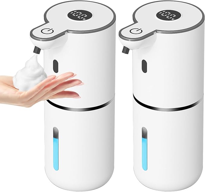 OHIFAST 2 Pack Automatic Foaming Soap Dispenser Touchless, USB Rechargeable by OHIFAST