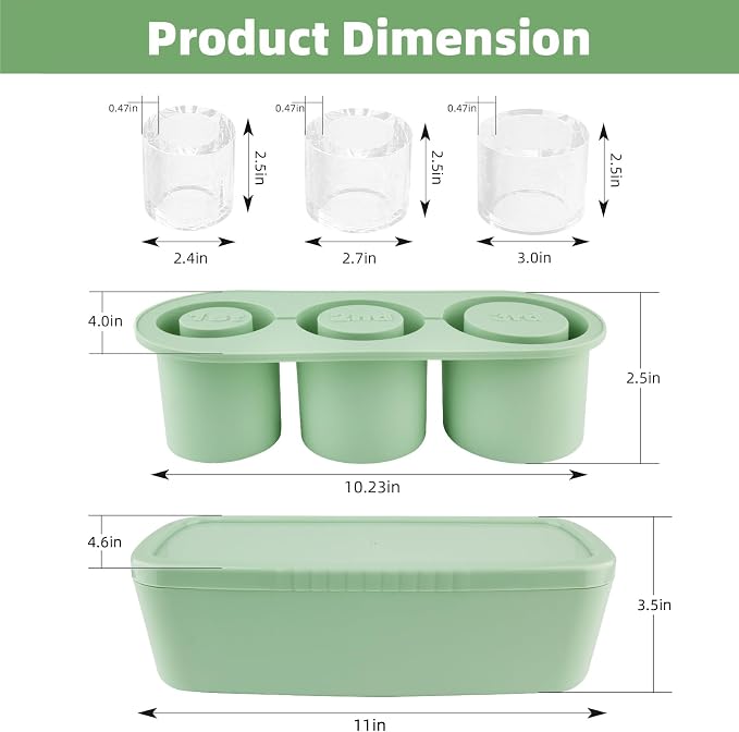 Tcamp Ice Cube Tray for 30 oz Tumbler Cup Ice Mold, Ice Drink - Image 6