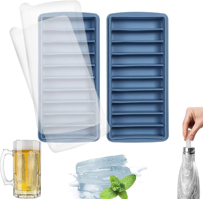 LessMo 2 PCS Ice Cube Tray, Long Ice Stick Tray Silicone by LessMo