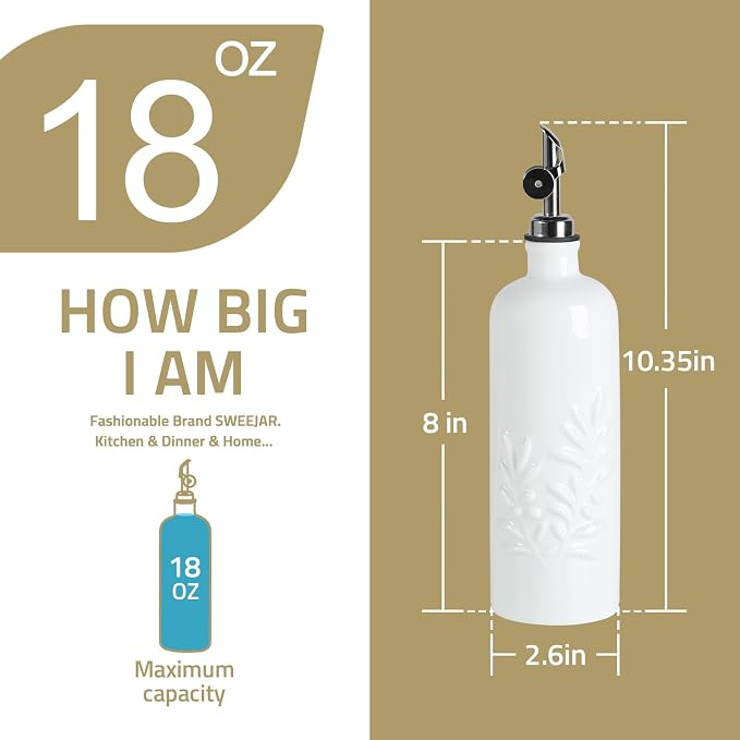 Sweejar 18 Oz Oil Dispenser for Kitchen - Image 4