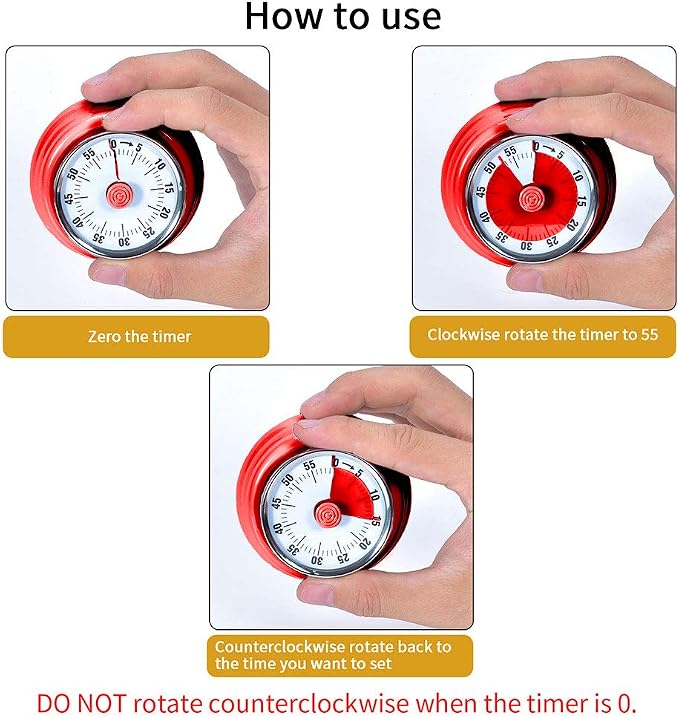 Kitchen Timer, Kitchen Countdown Cooking Timer Reminder No Battery Required - Image 2