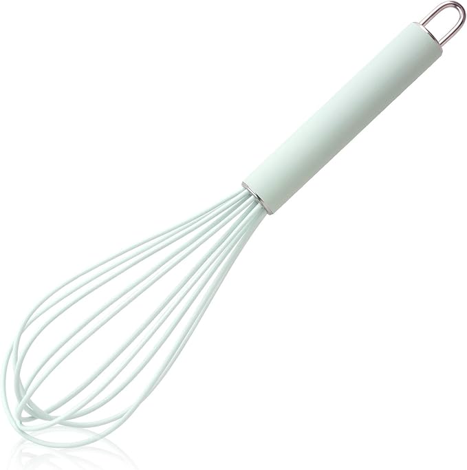 GorGin high temperature and easy to clean silicone whisk, 10 inch, grip good by GorGin