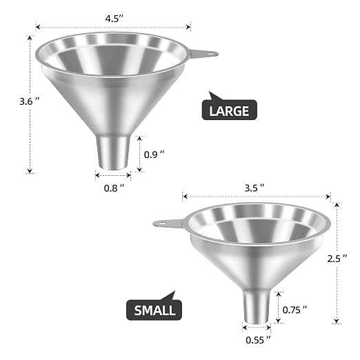 Serinar 3-Piece Stainless Steel Kitchen Funnel Set - Image 2