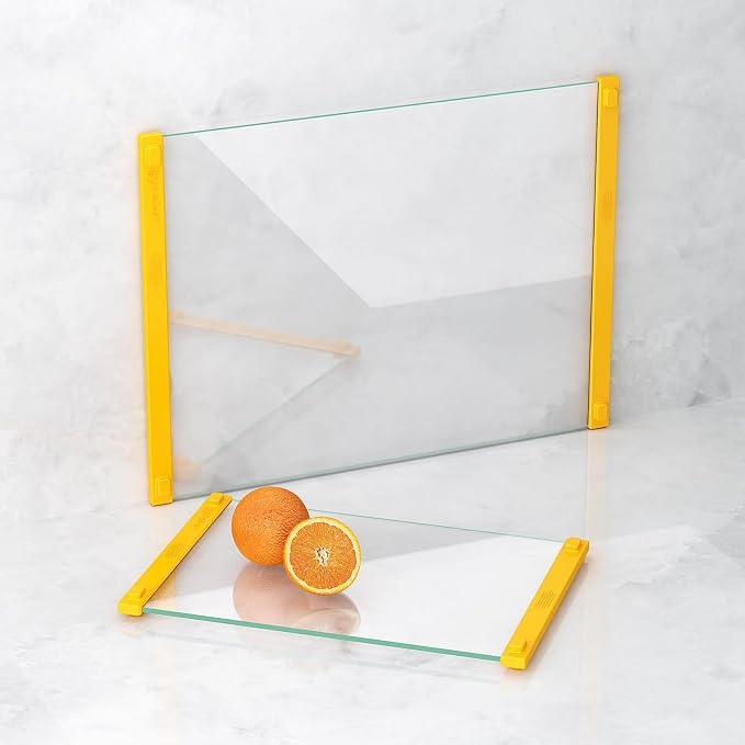 Tempered Glass Cutting Board for Kitchen, 12x16" & 12x8" 2 Pcs, Heat Resistant - Image 2