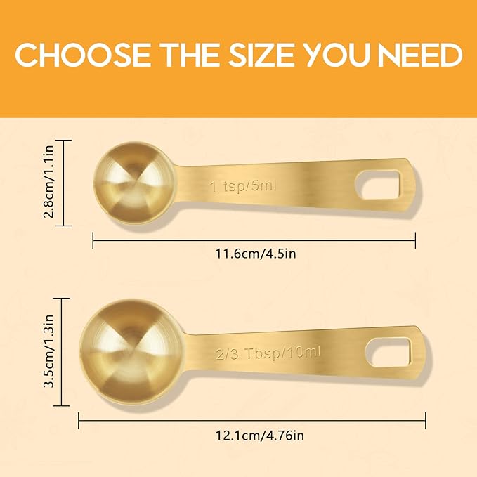 2 PCS 1 Teaspoon Stainless Steel Single Measuring Spoon - Image 3