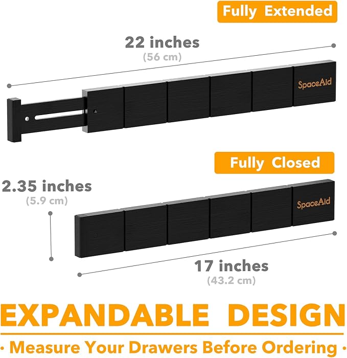 SpaceAid Bamboo Drawer Dividers - Image 4