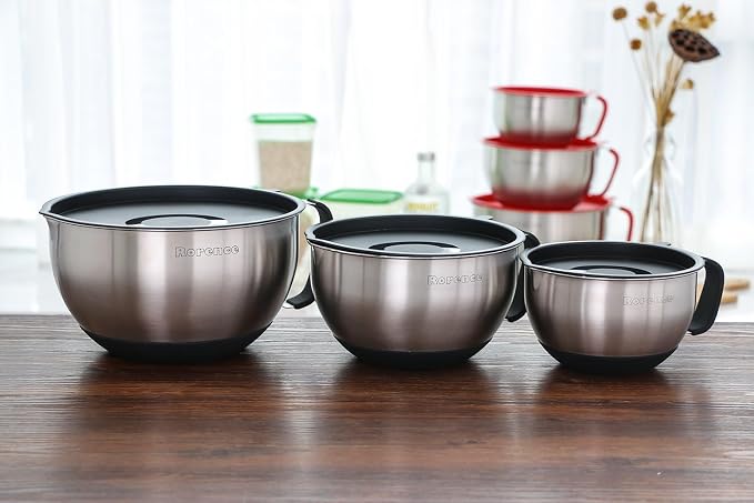 Rorence Stainless Steel Non-Slip Mixing Bowls - Image 9