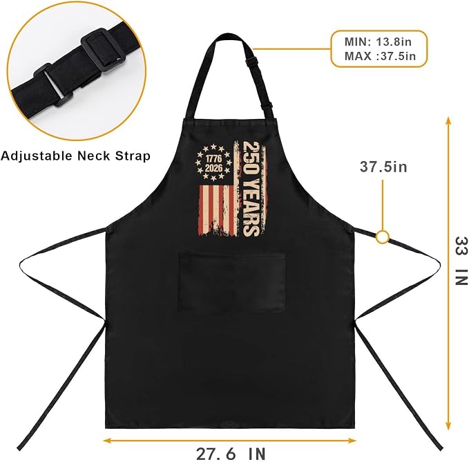 Us 250 Years Of Freedoms Apron - Image 3