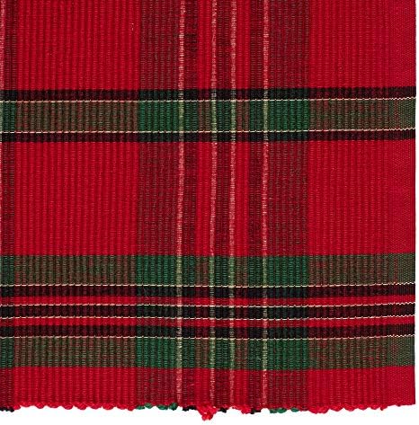 DII Farmhouse Christmas Plaid Dining Table & Kitchen Décor, Holiday