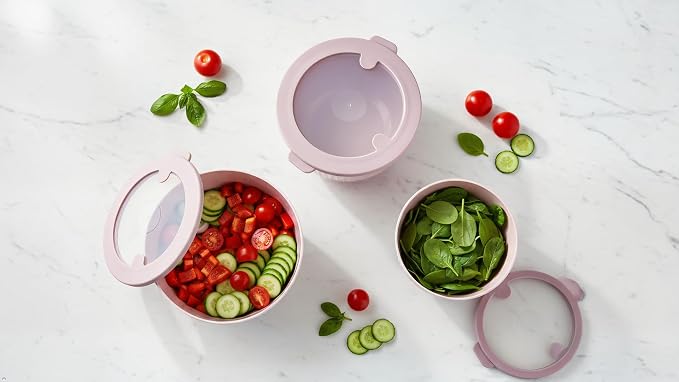 Mixing Bowls with Lids, 8-Piece Airtight Leak-Proof Nesting BPA-Free Bowl Set - Image 8