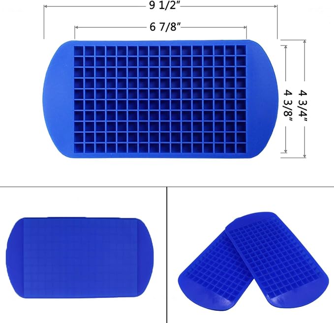 LeeYean Silicone Mini Ice Cube Trays 2 Pack, 160 Small Ice Cube Molds Easy - Image 2