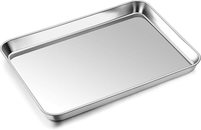 P&P CHEF 12.5 Inch Baking Cookie Sheet, Oven Pan Tray Stainless Steel Sheet Pan by PPCHEF
