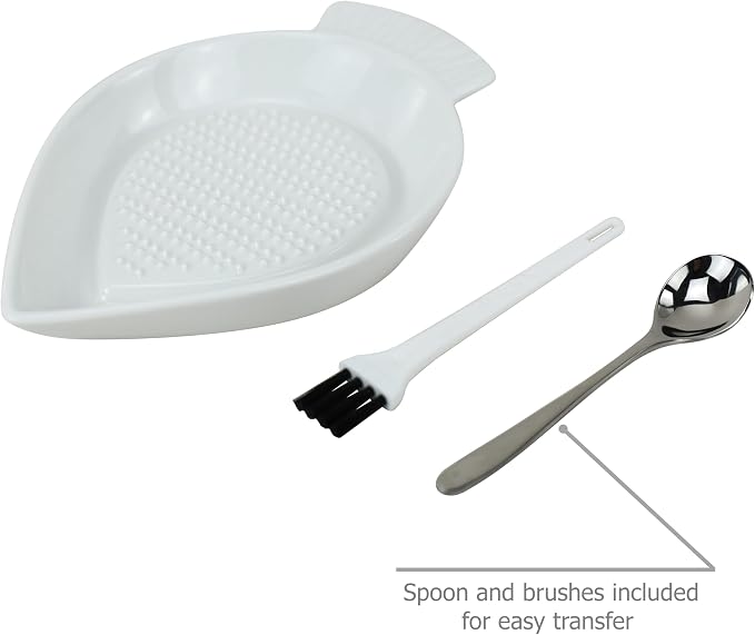 EIKS Ceramic Grater Plate for Grinding Wasabi Ginger Garlic Cheese Carrot - Image 2