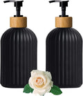Black Glass Soap Dispenser Set by YYTSGG