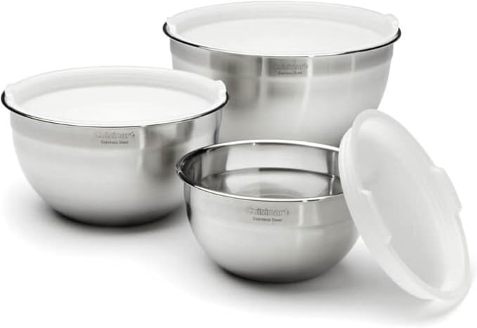 Cuisinart Mixing Bowl Set, Stainless Steel, CTG-00-SMB by Cuisinart