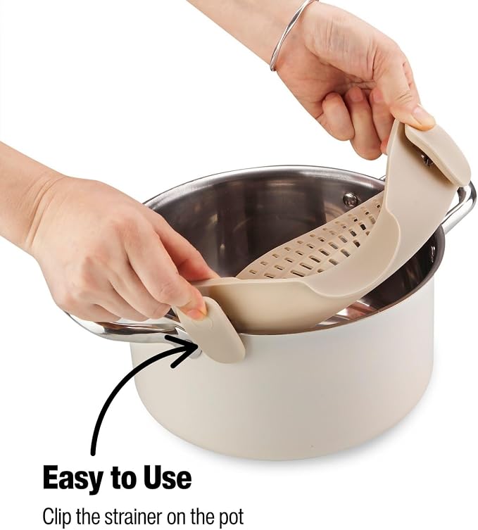 Silicone Pot Strainer, Emptycolor Adjustable Clip On Strainer - Image 6