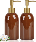 Natheeph 14OZ Ceramic Soap Dispenser Ceramic Soap Pump Dispenser Can Fill Liquid by Natheeph