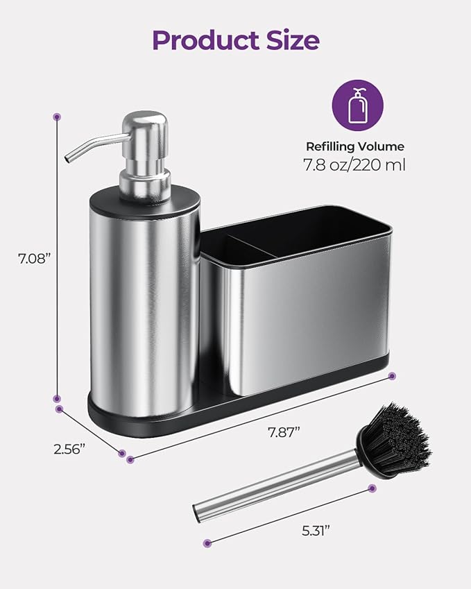 ODesign Kitchen Soap Dispenser Set - 3 in 1 - Image 2