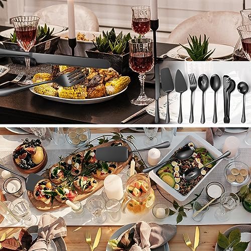 AARAINBOW Exquisite 8 Pieces Serving Utensils Set, Stainless Steel