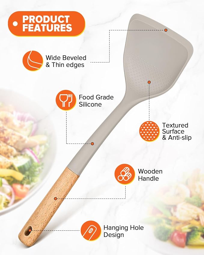Silicone Cooking Utensils Set, Perfectly Angled - Image 4