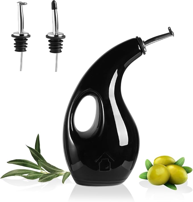 Sweejar Ceramic Olive Oil Dispenser Bottle, 24 Oz Opaque Cruet Protects EVOO by Sweejarco1949
