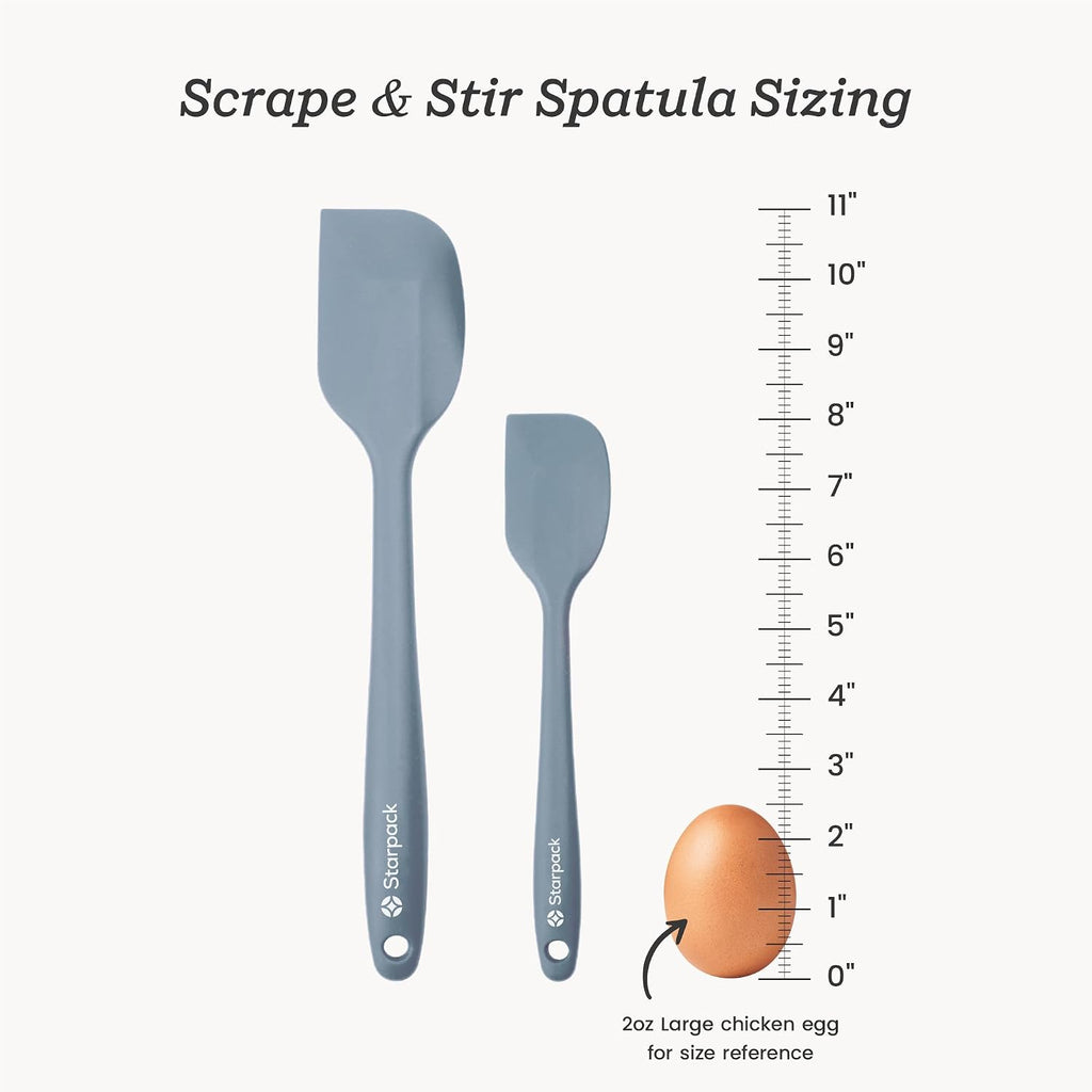 Starpack 'Scrape & Stir' Silicone Spatula Set (2 Pcs) - Heat Resistant