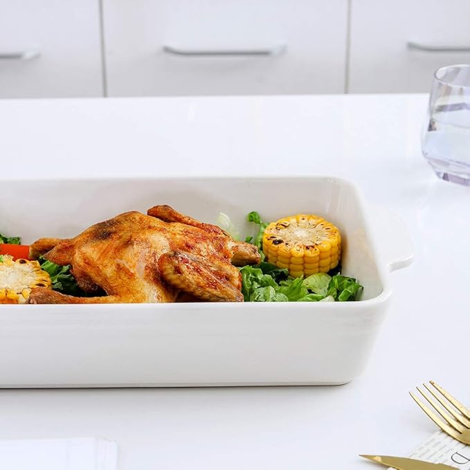 KOOV Bakeware Set, Ceramic Baking Dish Set, Rectangular Casserole Dish Set - Image 7