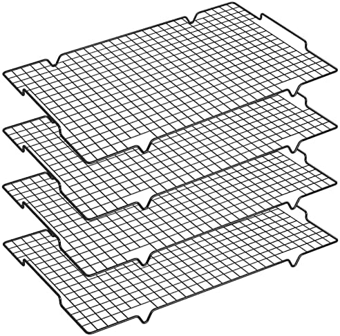 HULISEN Cooling Rack 4-Pack, 16 x 10 Inch Nonstick Baking Rack with