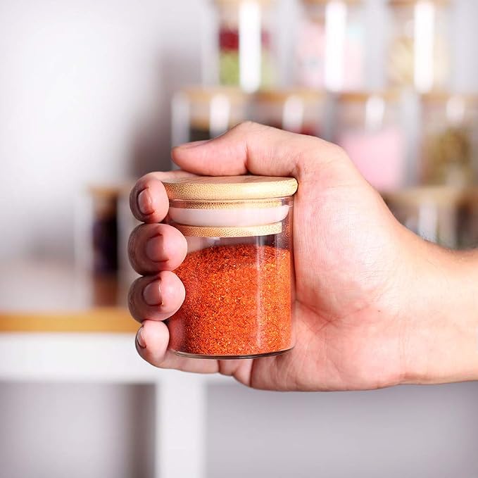 Tzerotone Spice Jar Set, 2.5oz 20 Piece Glass Jar - Image 5
