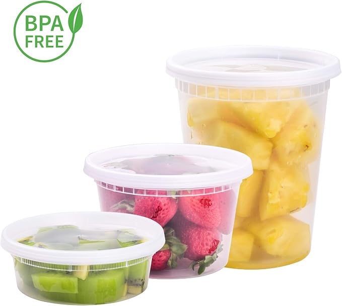 TashiBox [8 oz, 16Sets each size Plastic food storage containers - Image 3