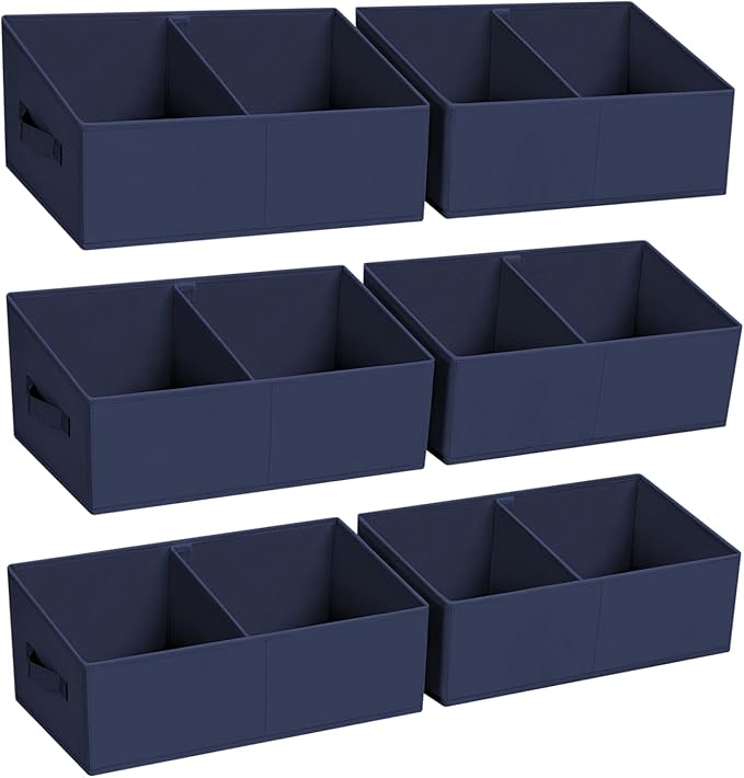 DIMJ Large Closet Shelf Organizer Bins 6 Packs by DiMJ