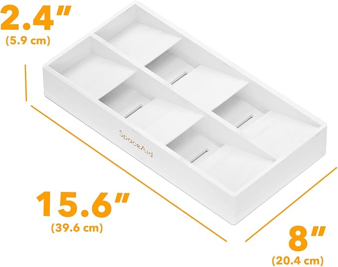 SpaceAid Bamboo Silverware Drawer Organizer - Image 7