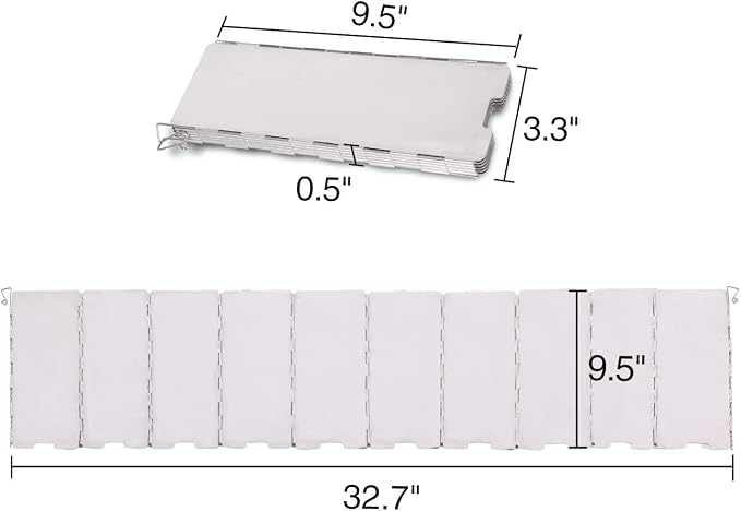 REDCAMP Folding Outdoor Stove Windscreen, Lightweight Butane Burner Windshield - Image 2
