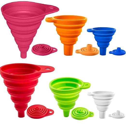 Kitchen Funnel Set of 6, Large Medium and Small, 2025 Upgrade Silicone Kitchen by Unknown