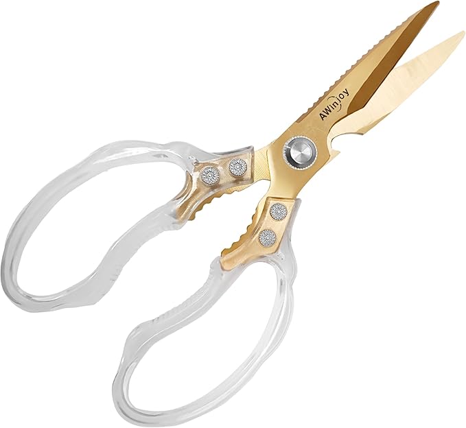 AWinjoy Heavy Duty Sharp Kitchen Scissors, Dishwasher Safe, Cooking Shears by AWinjoykitchenshears