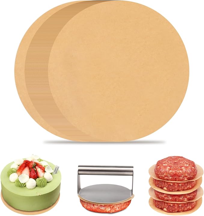 BOYAN 7 Inch Parchment Paper Rounds, Hamburger Patty Paper/Burger Press Paper by BYKITCHEN