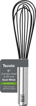 Tovolo Whisk 9 Inch Heavy Duty Silicone Wire Stainless Steel Whisker by Tovolo