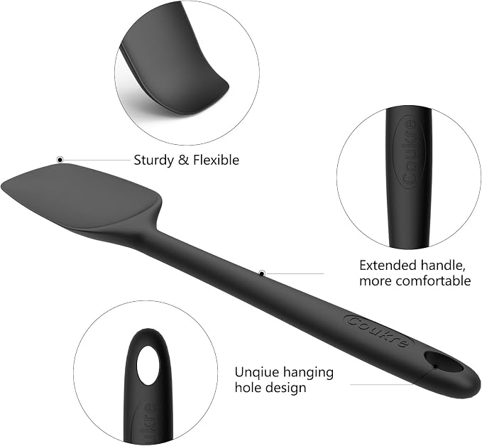 Coukre Silicone Spatula Set of 5, High Temperature Resistant, Food Grade - Image 3