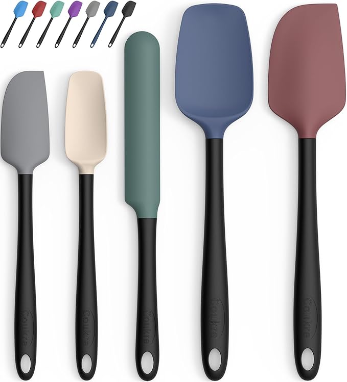 Coukre Silicone Spatula Set of 5, High Temperature Resistant, Food Grade by Coukre