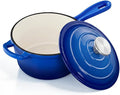 2 Quart Saucepan with Lid, Leonyo Enameled Cast Iron Dutch Oven Pot, Non Stick by Leonyo
