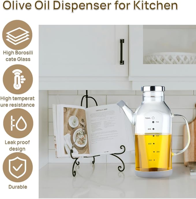 High Borosilicate Glass Oil Bottle-Olive Oil Dispenser - Image 5