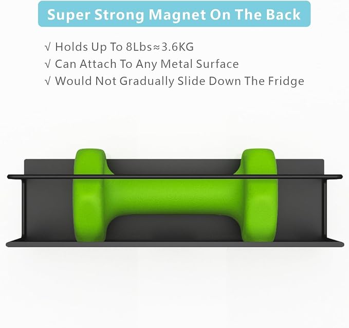 Magnetic Spice Rack For Refrigerator, Space Saving Magnetic Shelf For Fridge - Image 5