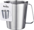 48Oz/6Cup Stainless Steel Pitcher, 1.50 Liter Metal Container by KSENDALO