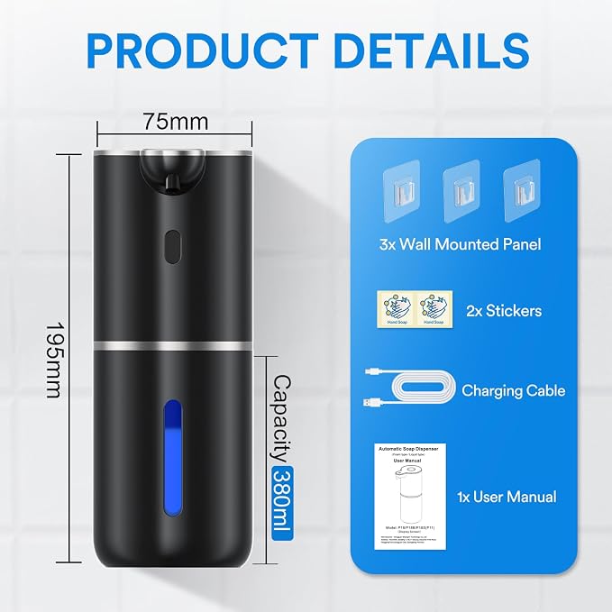 Automatic Liquid Soap Dispenser Touchless, Rechargeable Electric Dish ＆ Hand - Image 7